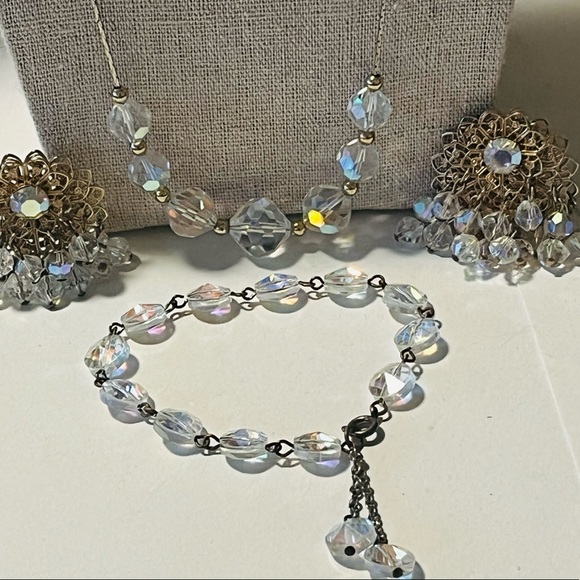 Vintage AB Crystal Jewelry Lot Aurora Borealis Coated Jewelry - Picture 6 of 11